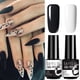 thumbnail image 2 of LILYCUTE 2 Unids/Set Gel Esmalte De Uñas Gótico Efecto Negro Blanco Purpurina UV Gao Jiahui unisex, 2 of 2