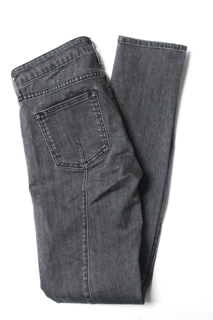 VINCE Light Gray Stretch Cotton Denim Mid Rise Skinny Jeans 26
