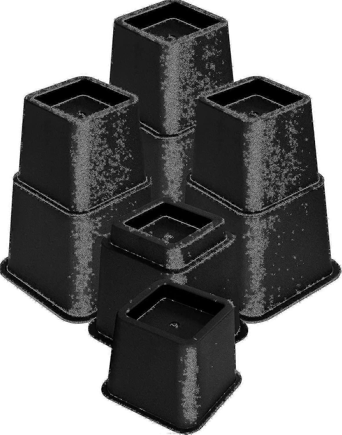 8 Piece Premium Adjustable Furniture Risers (4 High And 4 Short ...