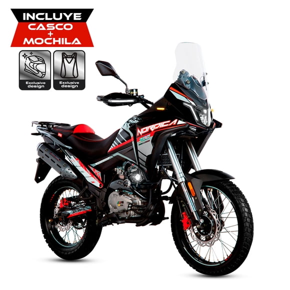Motocicleta Adventure MB Motos Nordica 300Rojo 2026