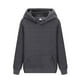 thumbnail image 2 of Sudadera con capucha para hombre y mujer, con bolsillos, lisa, suave, tipo jersey Gris L, 2 of 4