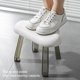 thumbnail image 4 of Bearachild Taburete pequeño con forma de nube bonita, silla para zapatos que cambia de casa, taburetes de plástico, inodoro grueso, juegos de Conjuntos de muebles de sala de estar Blanco, 4 of 6