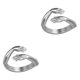 thumbnail image 4 of Jumpingount Aleación anillo abierto estético boda fiesta favores nudillo mano joyería aniversario novias novios regalos decoración plata Plata 2piezas Jumpingount CBP034773, 4 of 6