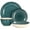 Dark Green, variant on Elama Gia 24 Piece Stoneware Dinnerware Set in Light Blue