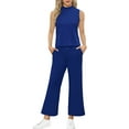 thumbnail image 3 of UVN Outfit Sets for Women Summer Sleeveless Tops And Pants Sweatsuits Casual 2 Piece Tracksuit Lounge Set, 3 of 8