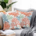 thumbnail image 2 of Waterproof Throw Pillow Covers Set of 2, 18x18 Inch Ocean Coral Decorative Pillowcases Outdoor Pillow Slip Cushion Covers Set for Couch Tent Abstract Boho Gradient Coastal Polka Dots, 2 of 7