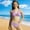Purple, variant on Girls Ribbed High Waisted Bikini Set 2 Piece Halter Knot Front Bathing Suit Tween Teen Swimwear Adjustable Straps Textured Beach Pool Summer Outfit Light Blue,Size 7-8T