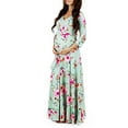 thumbnail image 3 of Tejiojio Maternity/Labor/Nursing Clothing Woman Print Wrap Maternity Dress Adjustable Belt Multi-function Pregnant Dress, 3 of 3