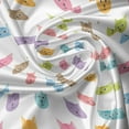 thumbnail image 5 of Ambesonne Cat Valance Pack of 2, Colorful Faces, 54"X12", Multicolor, 5 of 5