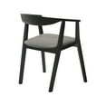 thumbnail image 3 of Santana 7 Piece Round Black Wood Dining Table Set with Charcoal Fabric, 3 of 6