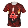 thumbnail image 6 of Bill Cipher Men's T Shirts Cartoon Graphic Short Sleeve Tees Novelty Casual Unisex Adults Tee Shirt Tops, 6 of 8