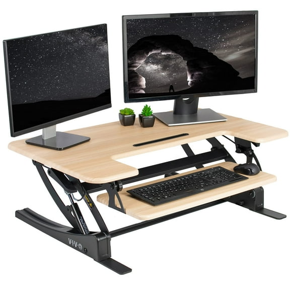 Convertidor de escritorio VIVO Serie V DESK-V000VO 91x56 cm Madera clara
