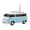 Blue, variant on QFX Bluetooth 1961 Retro Mini Bus Speaker, 2-Inch Speaker, Hands-Free Link, Built-in Microphone, FM Radio, and LED Party Lights, Blue - BT-1961-RED