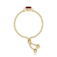 thumbnail image 3 of ANGARA Natural Pear-Shaped Ruby Halo Bolo Ring in 14K Yellow Gold for Women (Size-6x4mm) | July Birthstone Jewelry for Her, 3 of 9