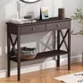 thumbnail image 2 of Console Table with Drawers  Narrow   Sofa Table Entryway Table with Storage Shelf for Entryway  Front Hall  Hallway  Living Room, 2 of 5