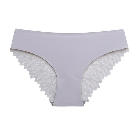 Panties for Women Wicking Lace Seamless Low Waisted Underwear Cotton Microfiber Panties