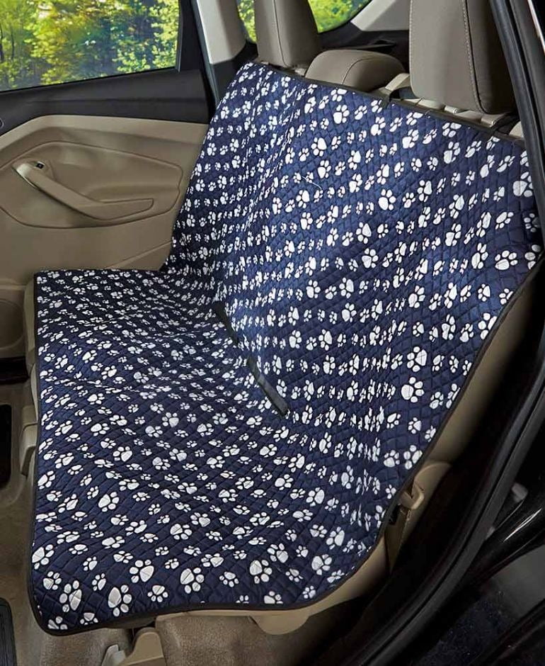 Deluxe Quilted Car Seat Covers (Paw Print)