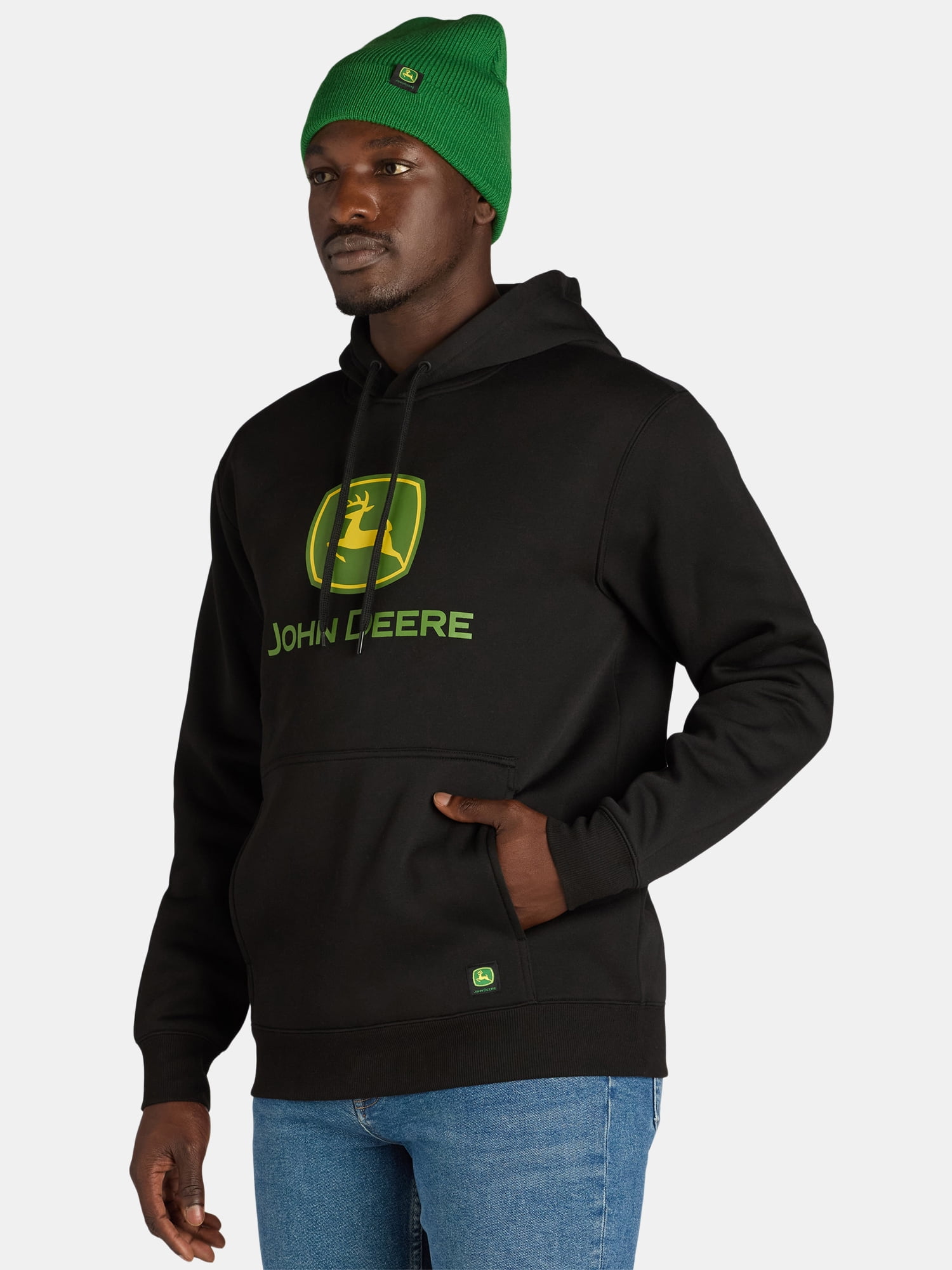John Deere Work Hoodie Beanie Set