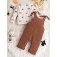 thumbnail image 3 of FEORJGP Toddler Baby Girl Halloween Outfits Infant Long Sleeve T-Shirts Pumpkin Print Crew Neck Tops + Solid Trousers Suspender Pants Set Kids Little ute Casual Clothes Spring Fall for Daily, 3 of 8
