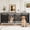 Gray, variant on 78 inch Double Dog Crate Furniture for 2 Dogs Lager Dog Wooden Crate Kennel table with Removable Divider Indoor Dog House for Small Medium Large Extra Large Size Grey