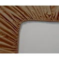 thumbnail image 3 of The Great American Store 1PC Solid Fitted Sheet - 1800 Series Brushed Microfiber 11 Inch Deep Pocket - Wrinkle, Fade, Stain Resistant - Hypoallergenic - Cal King Size Solid Chocolate, 3 of 4