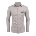 thumbnail image 4 of Fgvctg Valentine's Day Button Up Shirt Men Long Sleeve Button Down Cotton Shirts Collared Romantic Blouse Date Day Love Heart Print Oversized Business Casual Outfits Gray 3XL, 4 of 4