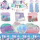thumbnail image 2 of Suministros de fiesta de La Sirenita, vajilla desechable, vasos, platos, mantel, decoraciones de cumpleaños de sirena, Baby Shower para niñas, 2 of 4