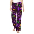 thumbnail image 2 of Lsque Mardi Gra2 Print Women's Pajama Pants, Lounge Pant - Comfortable Home Wear,Elastic Waistband, Stylish Design-Medium, 2 of 9