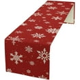 thumbnail image 6 of Christmas Table Runner, Seasonal Winter Snowflake Red Merry Christmas Theme Xmas Coffee Table Center Decor for Family Kitchen Outdoor Farmhouse Holiday Party Table Decorations, 13"x90", 6 of 6
