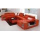 thumbnail image 1 of Linlamlim Italian Genuine Leather Sectional Sofa Futuristic Furniture U Shape Couch Living Room Big Sofas Set with Coffee Table My Lux Decor Round, 1 of 10