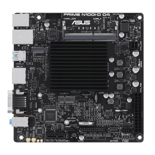 Tarjeta Madre ASUS Prime N100I-D D4 Procesador Integrado Intel N100 1x DP VGA/HDMI/PCIe 1x SO-DIMM 2X USB 3.2 2X USB 3.2 Gen 1 1x SATA3 1x M.2