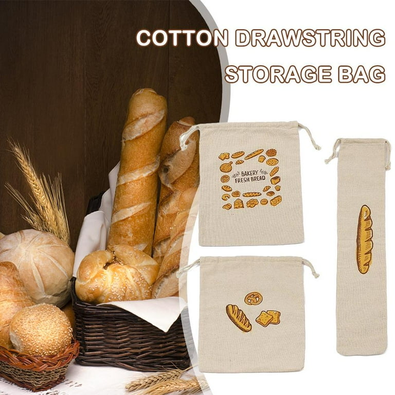 Living Eco Linen Bread Bag Food Storage Bag Reusab BEST X6C1