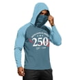 thumbnail image 3 of Men's US 250th Anniversary Hoodie with Built-in Face Mask and Raglan Sleeves Featuring Patriotic Graphic for Independence Day Celebration Fishing Hiking or Outdoor Work Sky Blue XL, 3 of 6