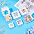 thumbnail image 5 of 24 Pack Kraft Window Box Paper Gift Boxes with Window 6 Mixed Size Square White Marble Bakery Treat Boxes for Candies Soap Party Favor Treat Boxes DIY, 5 of 6