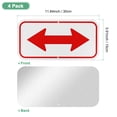 thumbnail image 3 of Uxcell 4-Pack Red Arrow Signs, 11.81 x 5.91 Aluminum Reflective Two-way Arrow Sign for Outdoor Lawn Garden Decorations, Street Sign [White/Red], 3 of 7