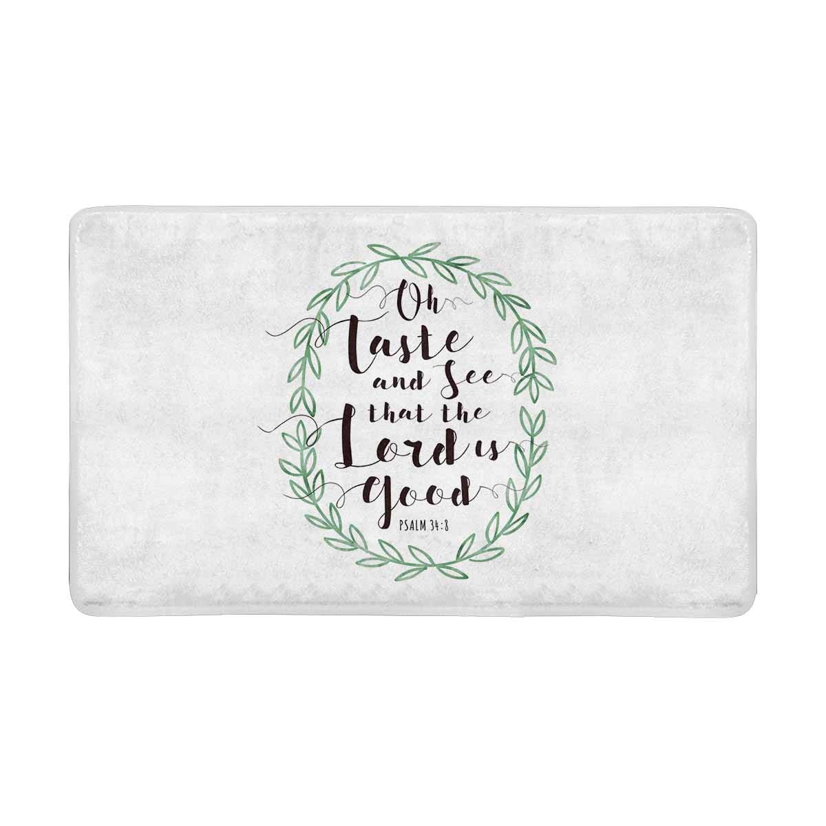 MKHERT Religious Christian Bible Verse Gospel of Psalm Doormat Rug Home