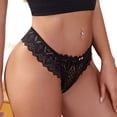 thumbnail image 5 of Bigersell Womens Cotton Panties Clearance Period Panties Women Cheeky Panty Style P-569 Nylon Period Panties Thong Briefs Mid Waist Women Cheeky Panties Black XL, 5 of 8
