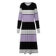 thumbnail image 4 of Gibobby Vestido casual para mujer Vestido de mujer casual elegante estampado temperamento cintura larga cintura mujer(Morado,XL), 4 of 5