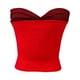 thumbnail image 4 of Top elegante sin tirantes de punto liso para mujer - Top corto con sujetador bandeau elástico para ocasiones informales o fiestas, 4 of 4