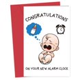 thumbnail image 1 of Tarjeta de felicitación Heollaok, divertida, nuevo despertador para bebé, 1 of 6