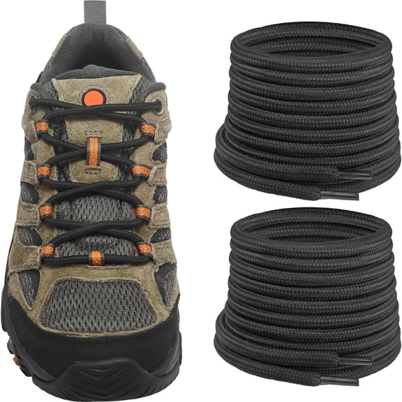 BZCOE Shoelaces for Moab 3/Mid Boot,13/64''(5Mm) Boot Round Shoe Laces Strings Replacement Laces for Hiking Shoes Shoe Strings