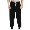 thumbnail image 1 of FAIWAD Men's Drawstring Elastic Waist Baggy Sweatpants Straight Leg Elastic Close Bottom Track Pants, 1 of 4