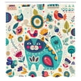 thumbnail image 3 of Ambesonne Animal Shower Curtain, Cat with Birds, 69"Wx84"L, Multicolor, 3 of 5