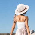 thumbnail image 5 of Bohemia Wide Hat Panama Adjustable Straw Hats for Holiday 2, 5 of 7