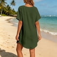 thumbnail image 5 of VOUZZA Women Swimwear Cover Up Lace Crochet V Neck Bathing Suit Cover-Up Bikini Beach Dress Sheer Knit Tunics Wrap, 5 of 6
