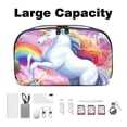 thumbnail image 3 of Unicorn Travel Organizer Cable Wire Cord and Cable Charger Bag Waterproof Oxford Cloth Electronic Accessories Storage Case 5.9x9.44x3.14 in, 3 of 6