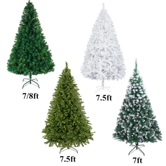 Ktaxon Unlit Artificial Christmas Tree With Sturdy Metal Legs(8ft,1138 Branches)