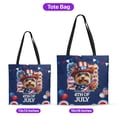thumbnail image 5 of Patriotic Yorkshire Terrier Celebrates 4th of July All Over Print 3D Canvas Tote Bag Yorkie Dog Lover Gifts Reusable Handbag - 02009, 5 of 5