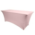 thumbnail image 1 of Ultimate Textile (5 Pack) 8 ft. Fitted Spandex Table Cover - for 24 x 96-Inch Banquet and Folding Rectangular Tables, Pink, 1 of 2