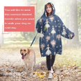 thumbnail image 4 of Dark Blue Ballerina Flower Pattern Wearable Oversized Blanket,Wearable Blanket Hoodie for Adults,Cozy Hooded Blankets with Super Pockets,Super Warm Fuzzy Pullover for Women & Men, 4 of 6
